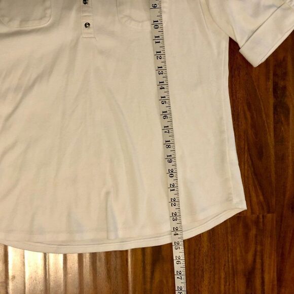 Croft & Barrow, Large, White Blouse with Two Front Pockets - Picture 7 of 10